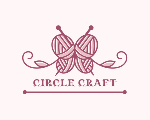 Knitting Yarn Ball logo design