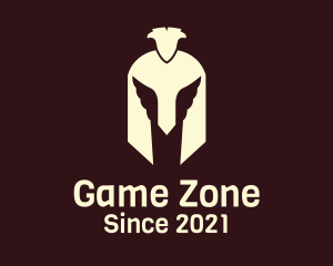 Online Gamer - Spartan Armor Head logo design