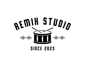 Drummer Drumstick Drum logo design