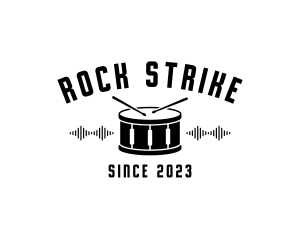 Drummer Drumstick Drum logo design