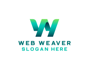 Web Technology Letter W logo design