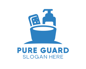Sanitizer - Basin Soap Clean logo design