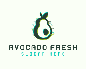 Avocado - Green Avocado Glitch logo design
