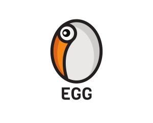 Toucan Bird Egg logo design