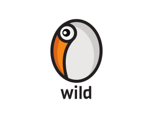 Black Falcon - Toucan Bird Egg logo design