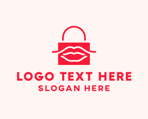 Lipstick - Lip Cosmetic Bag logo design