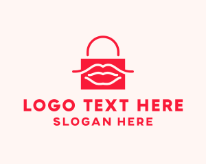 Bag - Lip Cosmetic Bag logo design
