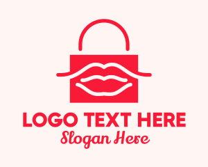 Shop - Lip Shopping Bag logo design