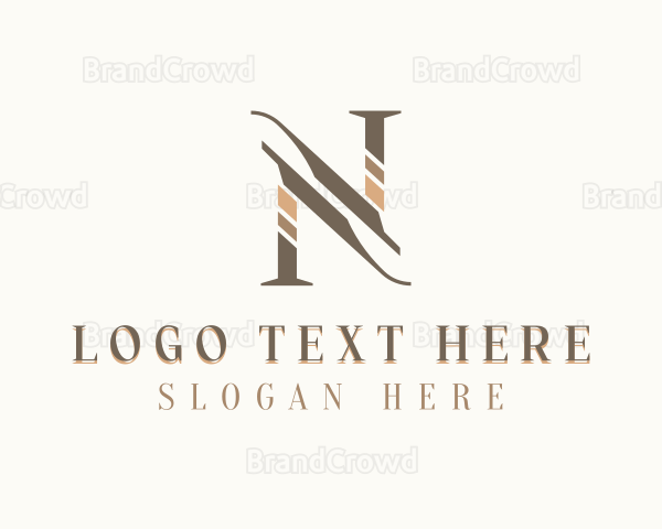 Stylish Feminine Letter N Logo