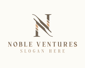 Stylish Feminine Letter N logo design