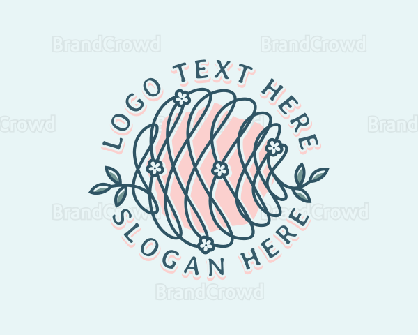 Floral Yarn Thread Logo