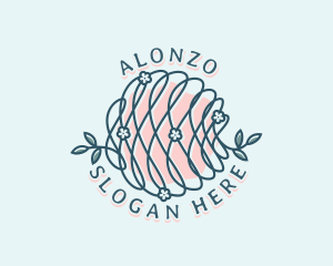 Floral Yarn Thread logo design