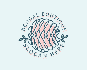 Floral Yarn Thread logo design