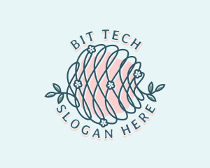 Floral Yarn Thread logo design