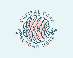 Floral Yarn Thread logo design