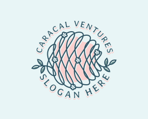 Floral Yarn Thread logo design