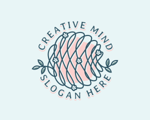 Floral Yarn Thread logo design