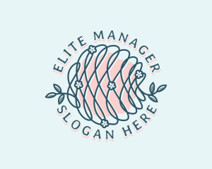 Floral Yarn Thread logo design