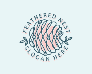 Floral Yarn Thread logo design