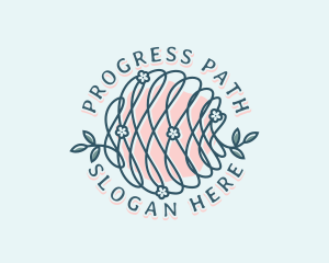 Floral Yarn Thread logo design