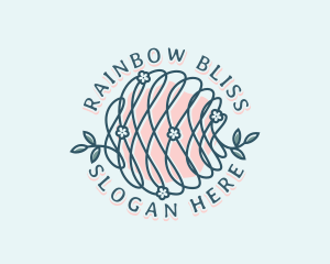 Floral Yarn Thread logo design