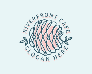 Floral Yarn Thread logo design