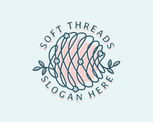 Floral Yarn Thread logo design