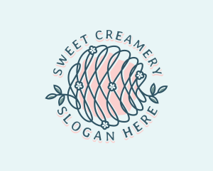 Floral Yarn Thread logo design