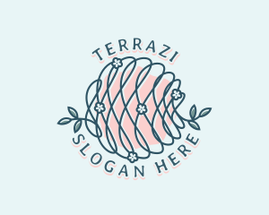 Floral Yarn Thread logo design