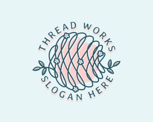 Thread - Floral Yarn Thread logo design