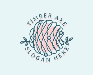 Floral Yarn Thread logo design