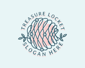 Floral Yarn Thread logo design