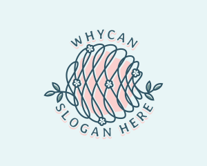 Sewing - Floral Yarn Thread logo design