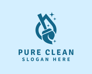 Cleaning Mop Janitorial  logo design