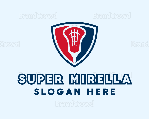 Lacrosse Team Shield Logo