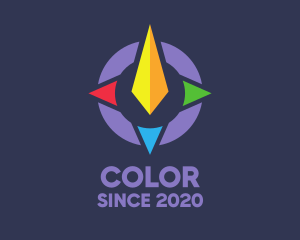 Colorful Modern Compass logo design