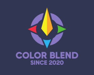 Colorful Modern Compass logo design