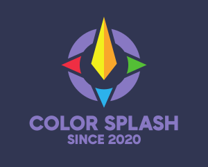 Colorful Modern Compass logo design