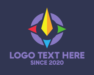 Travel Agent - Colorful Modern Compass logo design