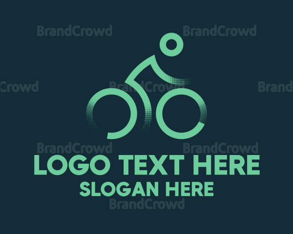 Green Bike Cyclist Logo