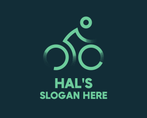 Green Bike Cyclist Logo