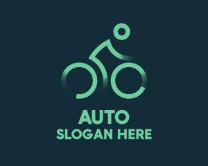 Green Bike Cyclist Logo