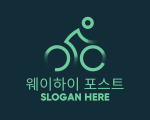 Green Bike Cyclist logo design