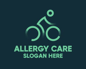 Green Bike Cyclist logo design