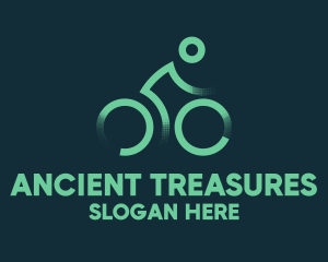 Green Bike Cyclist logo design