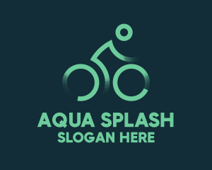 Green Bike Cyclist logo design