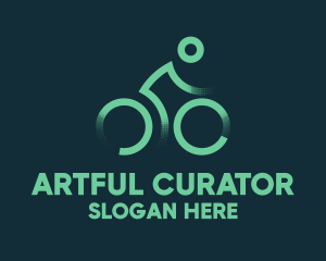 Green Bike Cyclist logo design