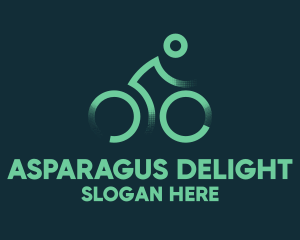 Green Bike Cyclist logo design