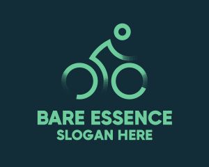 Green Bike Cyclist logo design