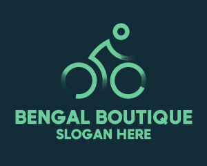 Green Bike Cyclist logo design